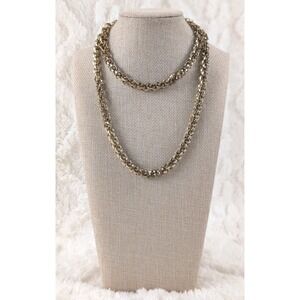 Vintage Monet Freirich Gold Tone Multi Strand Chain Necklace Signed